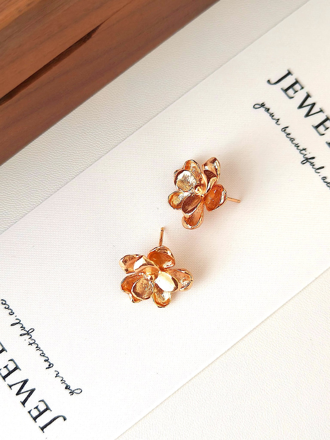 Blooming Gold Flower Stud Earrings | Elegant Floral Jewelry by Luminora