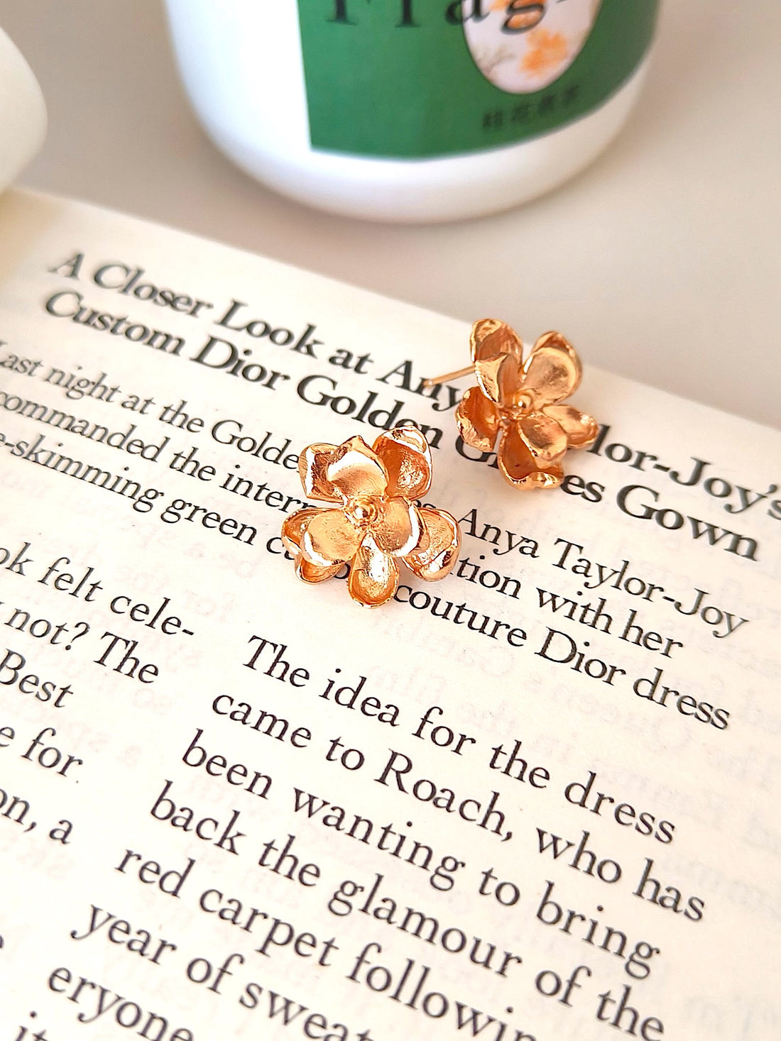 Blooming Gold Flower Stud Earrings | Elegant Floral Jewelry by Luminora