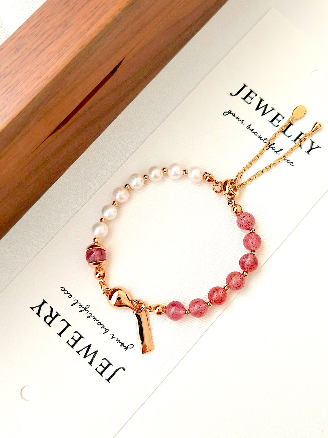 Elegant Rose Gold Blush Pearl Bracelet | Timeless Jewelry by Luminora