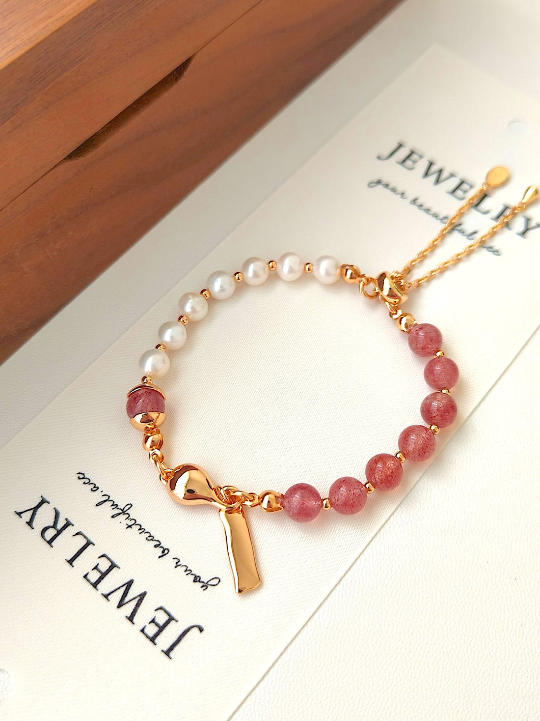 Elegant Rose Gold Blush Pearl Bracelet | Timeless Jewelry by Luminora