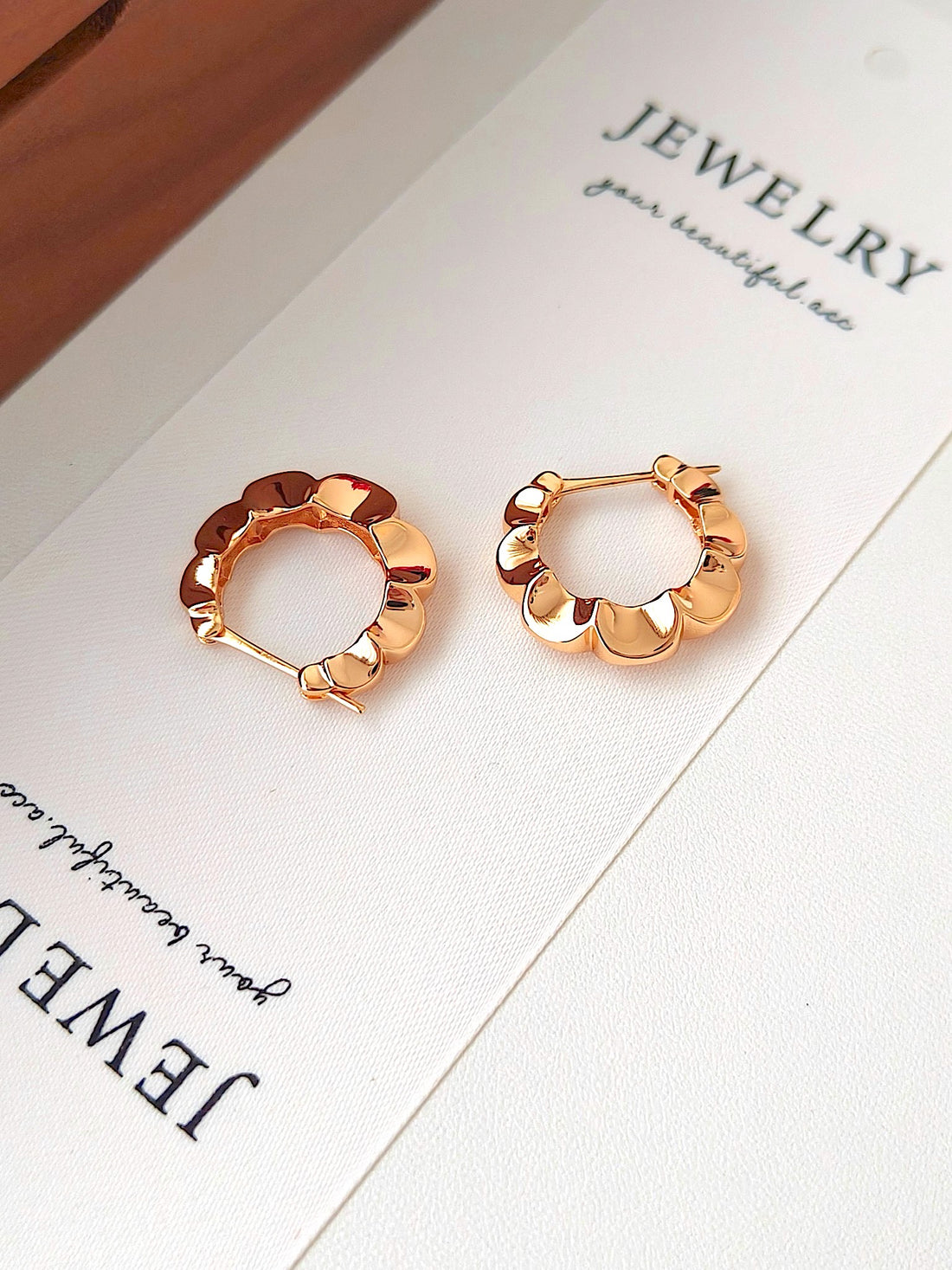 Golden Blossom Hoop Earrings | Radiant Elegance by Luminora